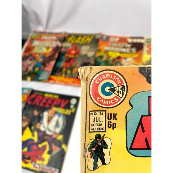 VTG Lot of 13 Comic Books Silver Age Marvel DC War of the Worlds SGT Fury Tarzan - Picture 8 of 16